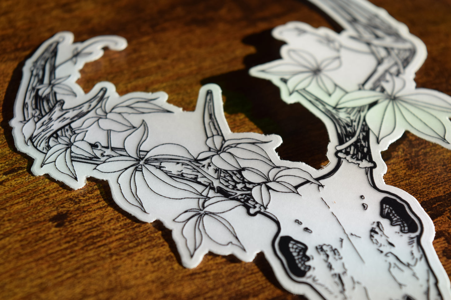 deer skull sticker