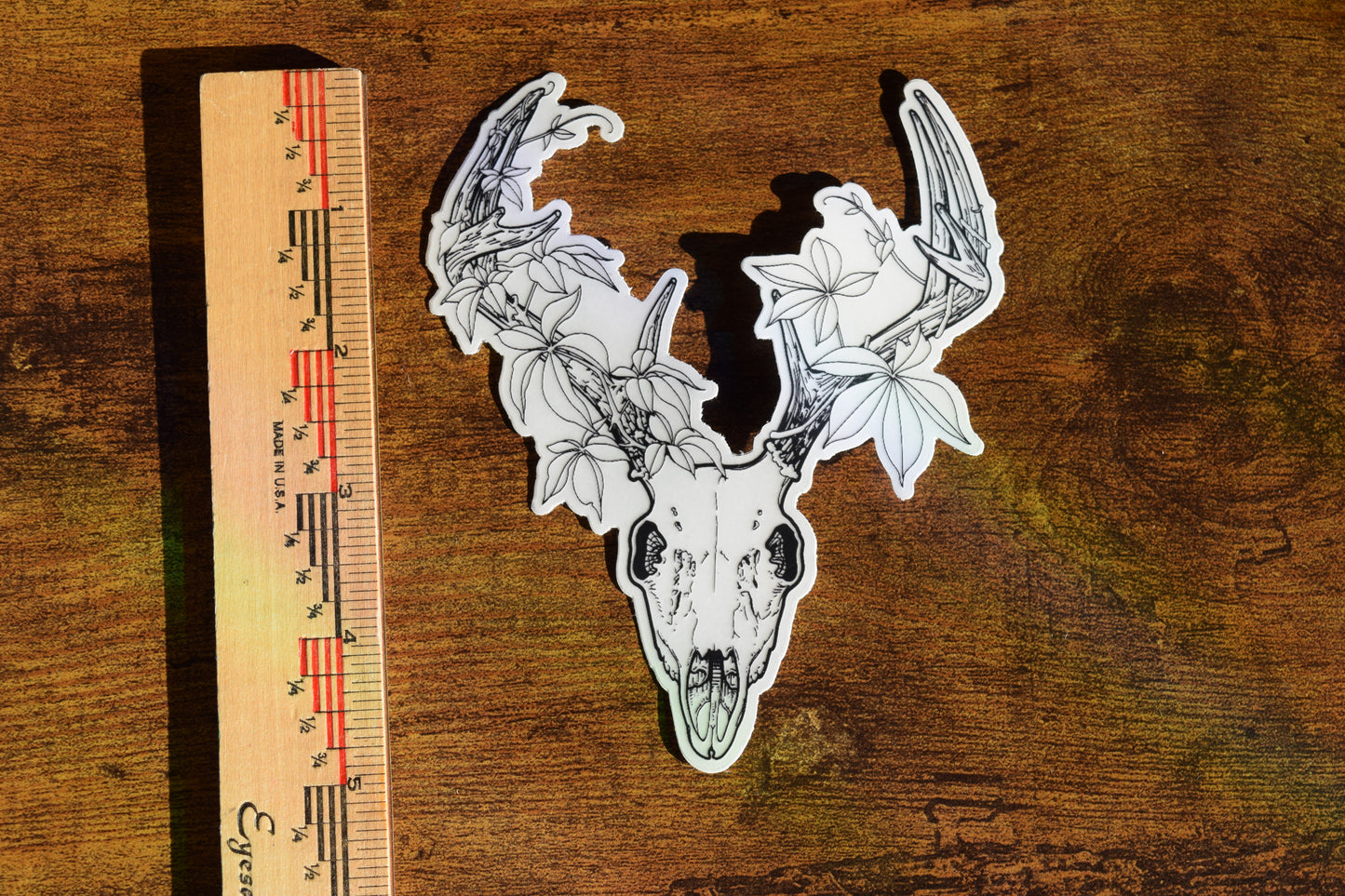 deer skull sticker