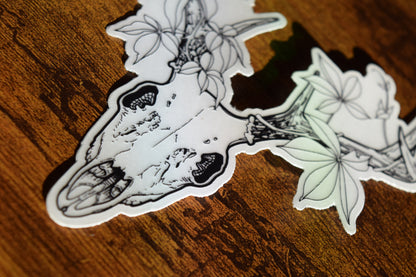 deer skull sticker