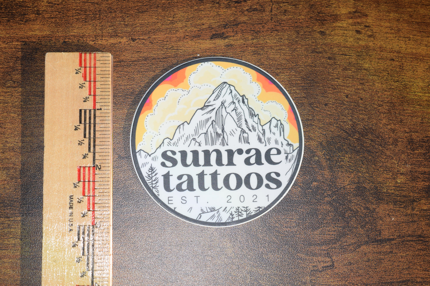 mountain sunrae sticker
