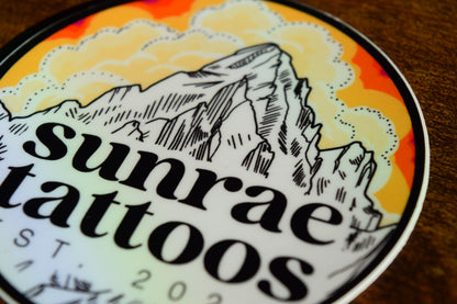 mountain sunrae sticker
