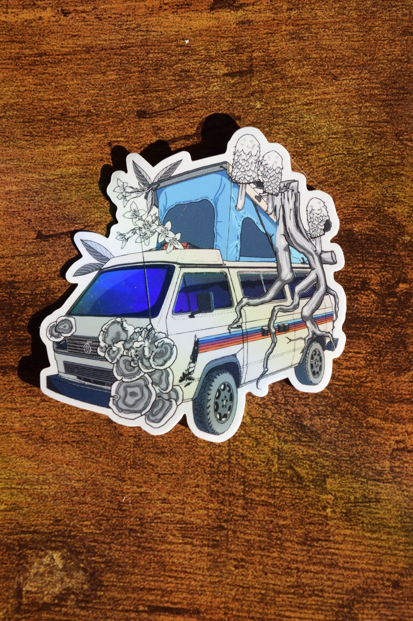 vintage camper van sticker