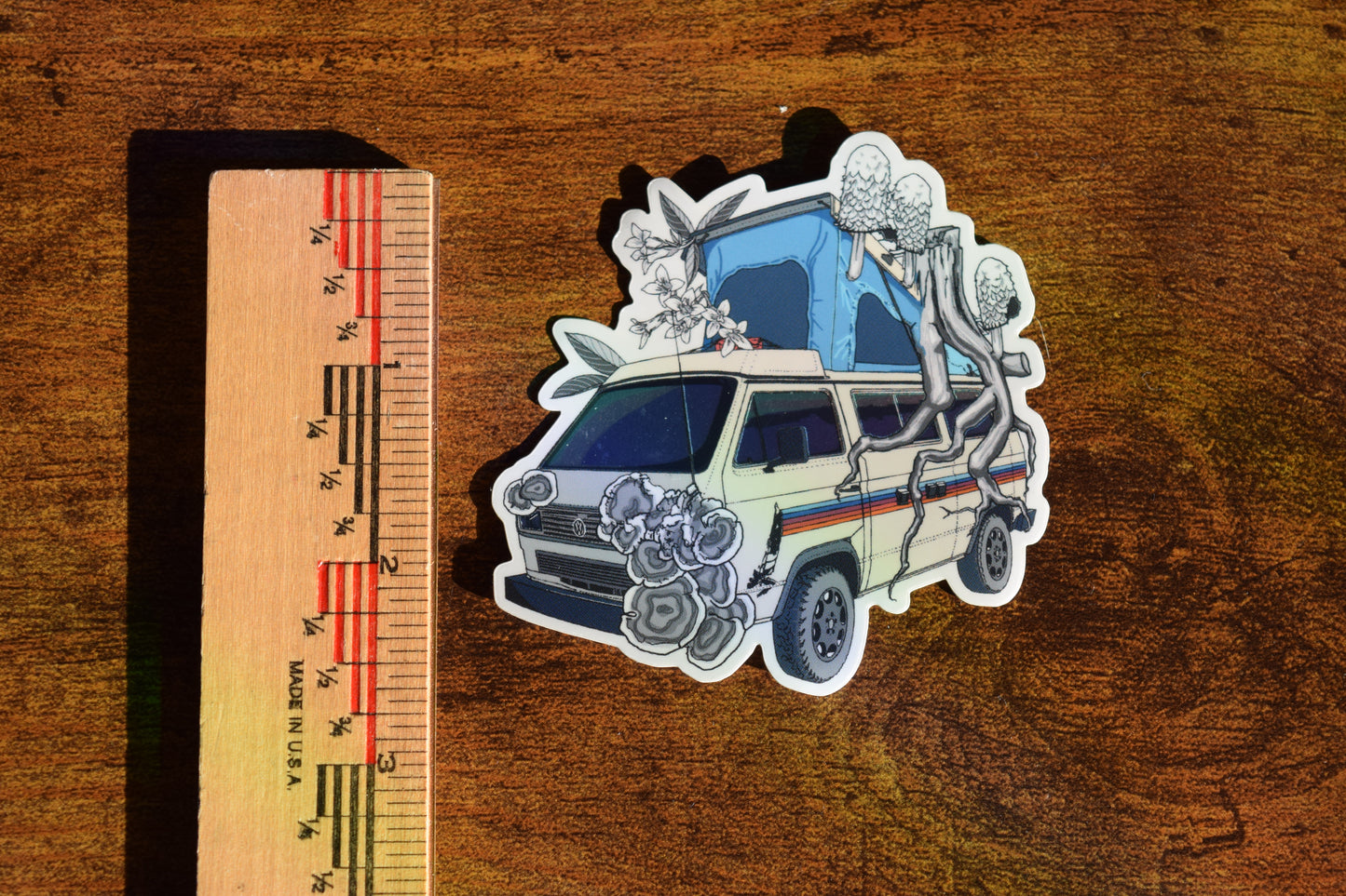 vintage camper van sticker