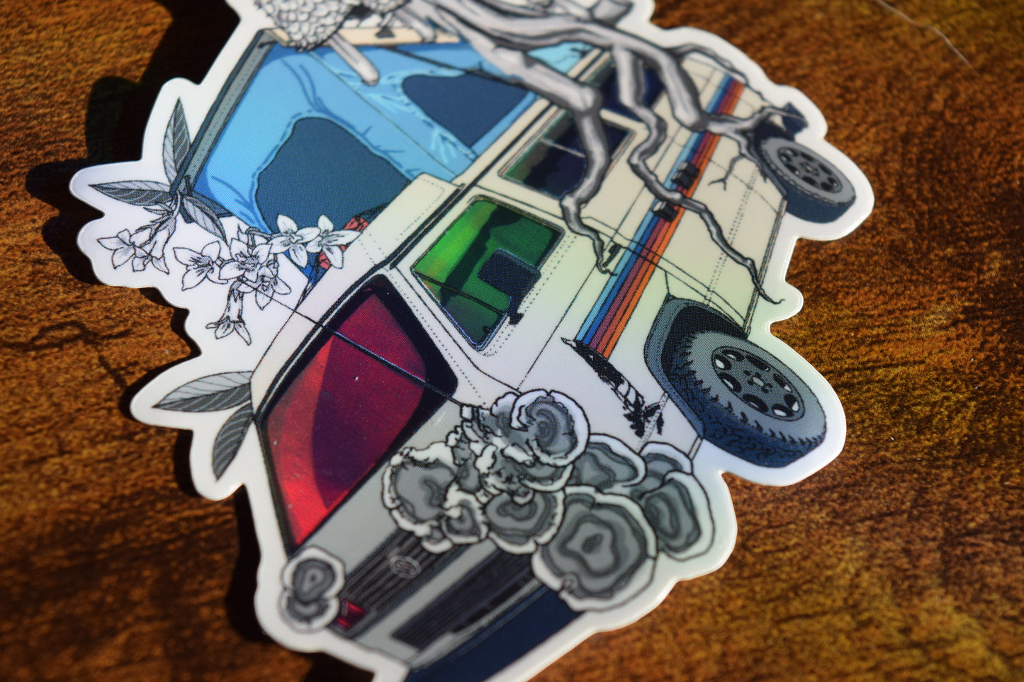 vintage camper van sticker
