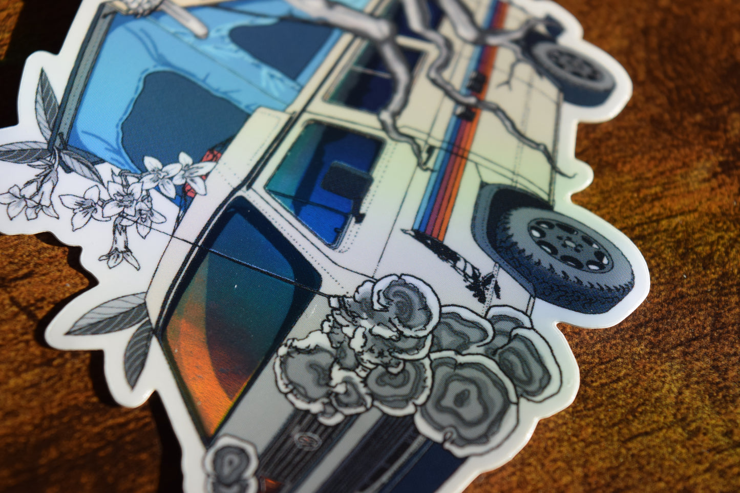 vintage camper van sticker