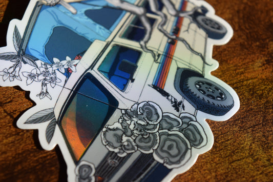 vintage camper van sticker