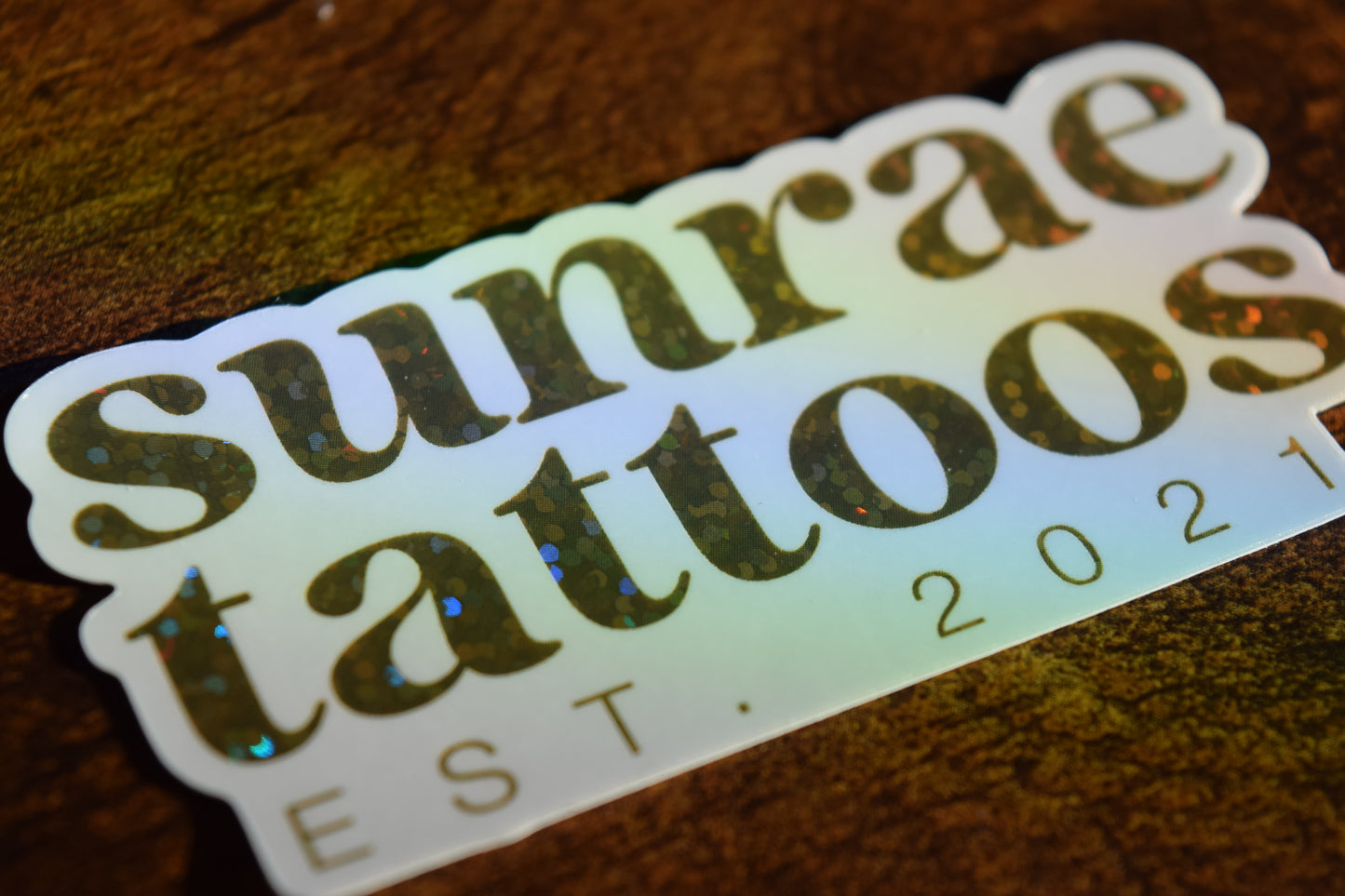 glitter sunrae sticker
