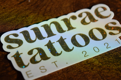 glitter sunrae sticker